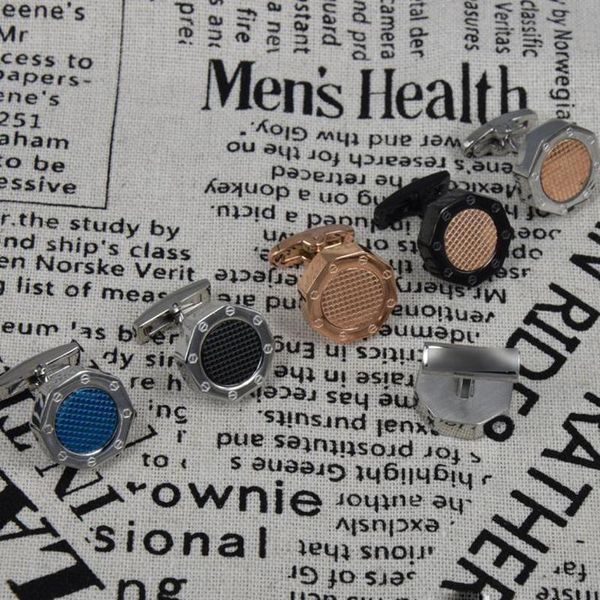 

роскошные запонки 1 пара серебряный запонки из нержавеющей стали манжеты рукава мужские запонки хорошее качество французский запонки восьмиу, Silver