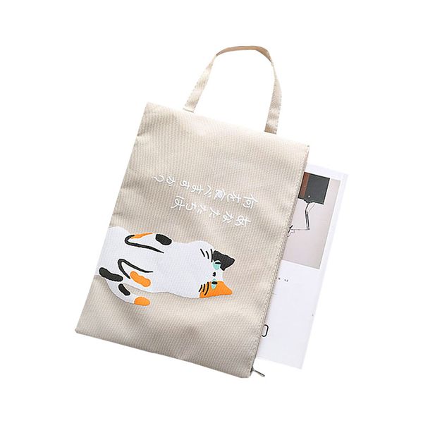 

yesello cute cartoon zipper office hand document bag a4 file folder oxford cloth school supplies