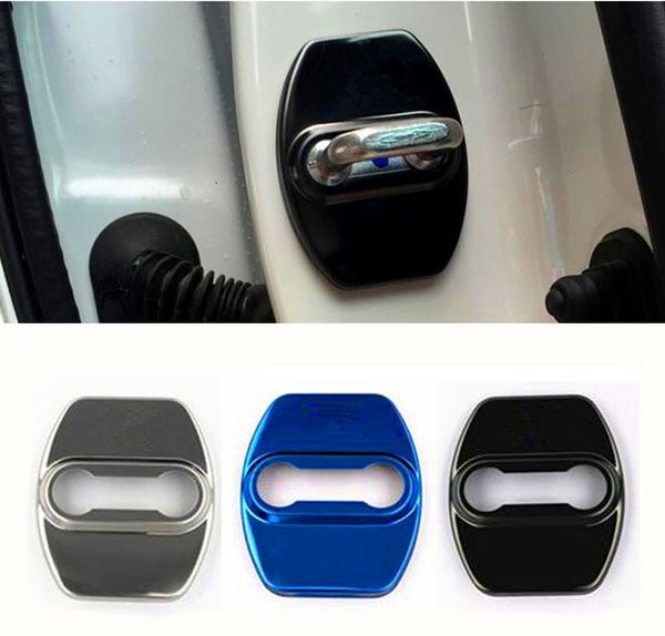 S Steel Door Lock Buckle Striker Protective Cover Cap Sticker Case For Kia K3 K5 Forte Sorento Carens Cadenza Car Styling Car External Body Parts