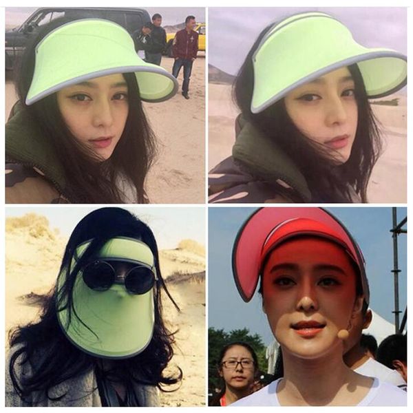 

360 degree ventilate cap double moto hat uv protection summer female sun protection visor cap for riding jogging 6color 100pcs, Black;white