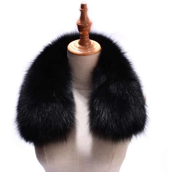 

women real fur collars for coat jacket solid black color scarves female fashion warm genuine fur winter scarf, Blue;gray
