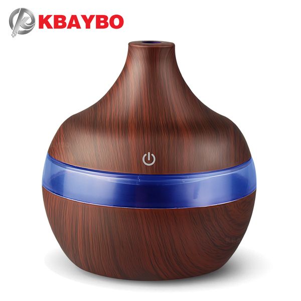 

kbaybo usb 300ml aroma humidifier aromatherapy wood grain 7 color led lights electric aromatherapy essential oil aroma diffuser