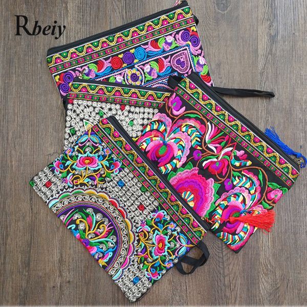 

bohemian canvas day clutches vintage embroidered women wristlets casual embroidered purse