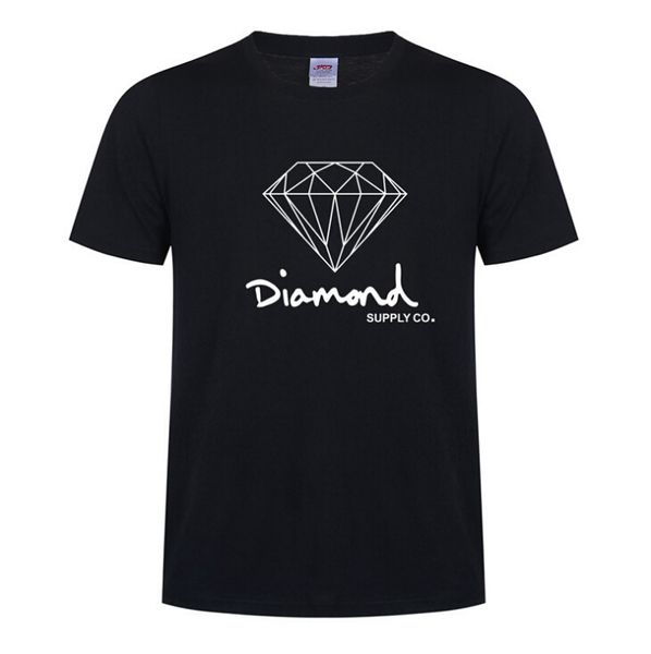 

New Summer Cotton Mens T Shirts Fashion Short-sleeve Printed Diamond Supply Co Male Tops Tees Skate Hip Hop Sport Clothes