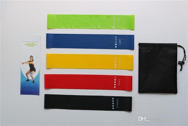 

resistance band fitness 5 levels latex gym strength training rubber loops bands fitness equipment sports yoga belt toys tc180809