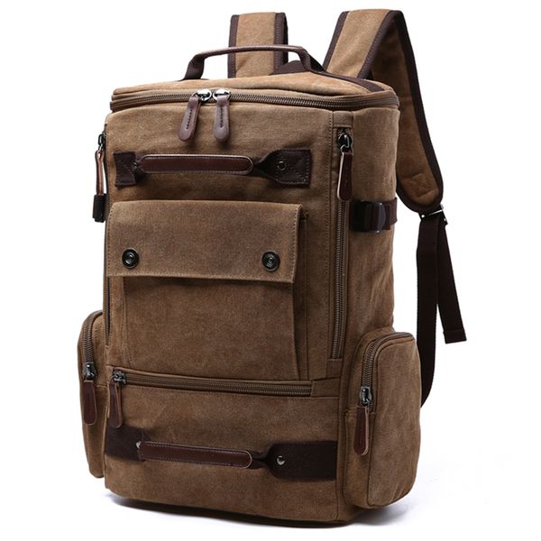 

men lapbackpack 15 inch rucksack canvas school bag travel backpacks for teenage male notebook backpack computer knapsack bags