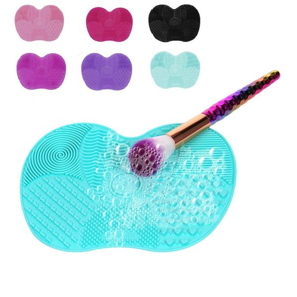 

новые силиконовые щетка очистки косметический макияж щетки гель очиститель стиральная фонд макияж кисть очиститель инструмент коврик коврик