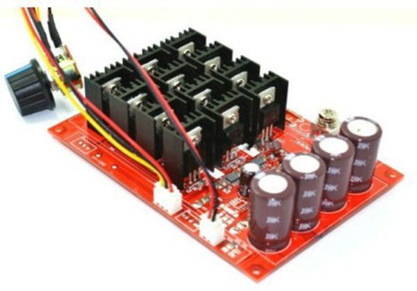 

3000W Speed Controller for DC Motor 60A PWM Speed Switch DC10V-DC50V Speed Control Board with Switch Extension Cord