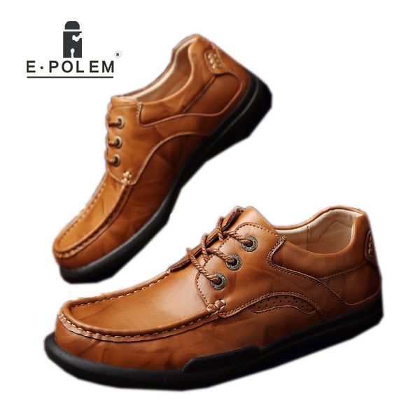 

2017 spring autumn new arrival england style men shoes male business casual genuine leather breathable lace-up comfortable shoes, Black