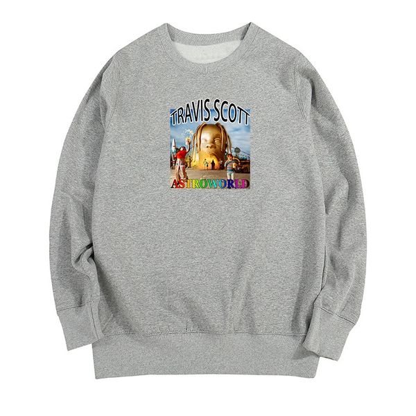 

Travis Scott Crewneck Sweatshirt Hip Hop Astroworld Long Sleeve Pullover Fashion 3 Colors Sweatshirts Size XS to 2XL