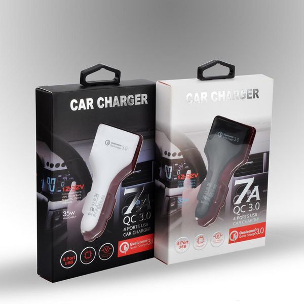 

universal quick charge qc3.0 4 usb port car charger 3.1a smart mobile phone fast charging adapter for iphone.xiaomi.samsung