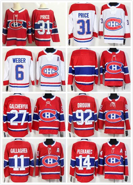 

Men 039 ice hockey jer ey 2018 montreal 31 carey price 6 hea weber 92 jonathan drouin 11 gallagher 27 galchenyuk 14 plekanec red white