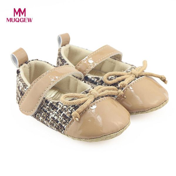 

muqgew newborn shoes infant baby girls bowknot crib shoes soft sole anti-slip sneakers cotton for babies