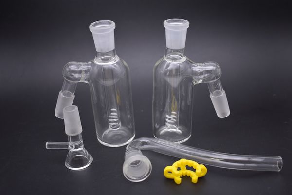 Bong in vetro set J Hook Adapter 14mm j ganci in vetro per tubi in vetro dimensione femminile cenere catcher e ciotole prezzo all'ingrosso