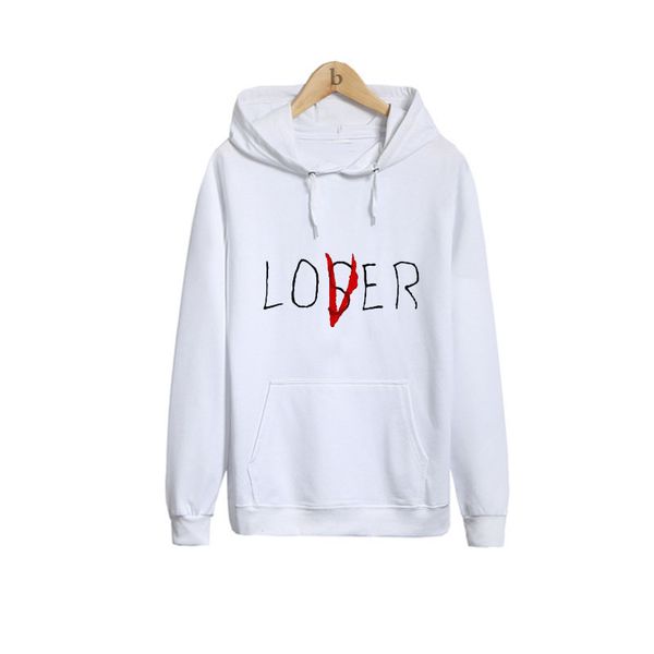 

письмо pkorli pennywise it loser толстовка мужчины женщины клуб losers толстовка повседневная унисекс клуб loser толстовки loser lover hood, Black