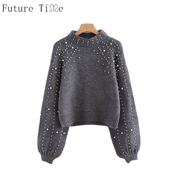 Großhandel Future Time Pearl Perlen Rippstrickpullover Winter Damen Pullover Pullover Grau Stehkragen Langarm Engen Pullover MY207 Von Art03, $32.82 Großhandel Future Time Pearl Perlen Rippstrickpullover Winter Damen Pullover Pullover Grau Stehkragen Langarm Engen Pullover MY207 Von Art03, $32.82