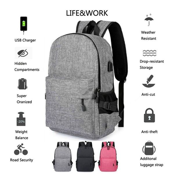 

lapbackpack usb charging anti theft backpack men travel waterproof school bag