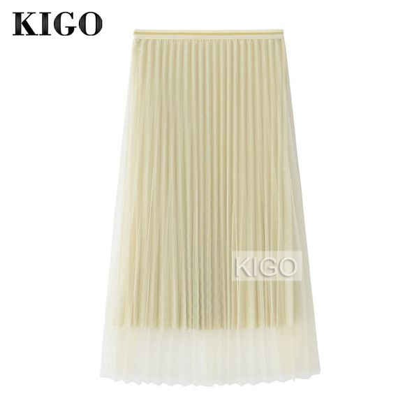 

summer fashion faldas women midi skirt high waist mesh long tulle skirt gray elegant tulle skirts women kg2644h, Black