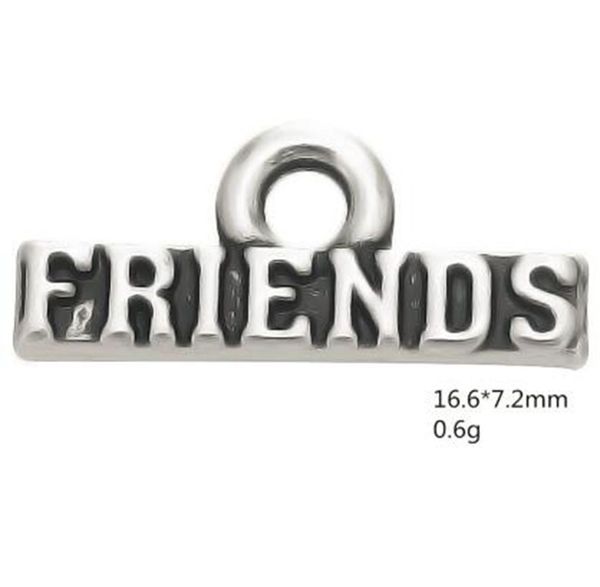 

fashion alphabet friends charm other customized jewelry, Bronze;silver