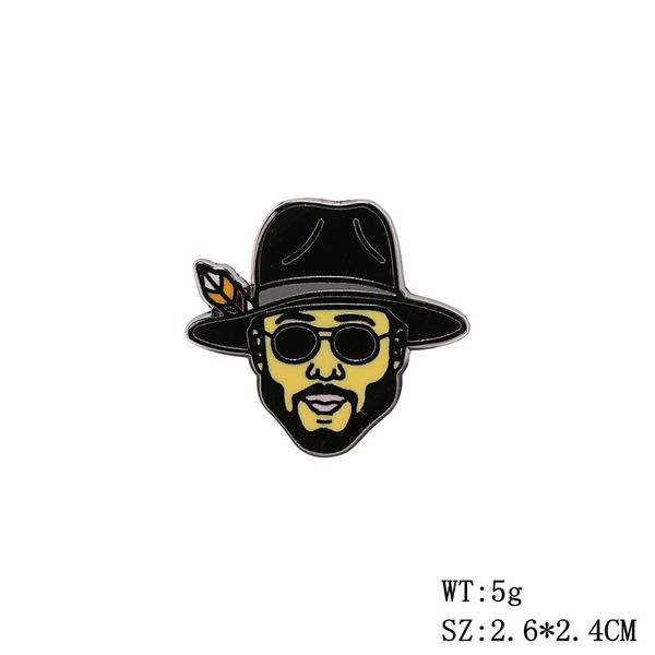 

small size cool figure brooches pins for men cute mini enamel lapel pin suit shirt collar broach wholesale clothes accessories drop shipping, Gray