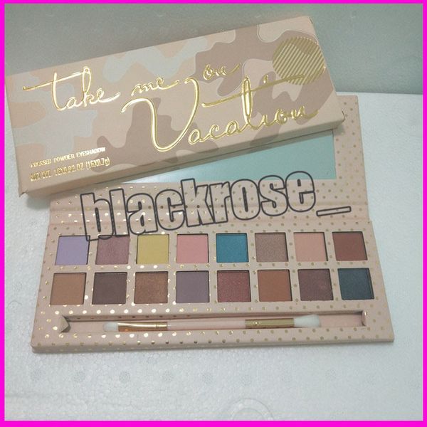 

Makeup take me on vacation eye hadow 16 color eye hadow palette with bru h take me on vacation pre ed powder