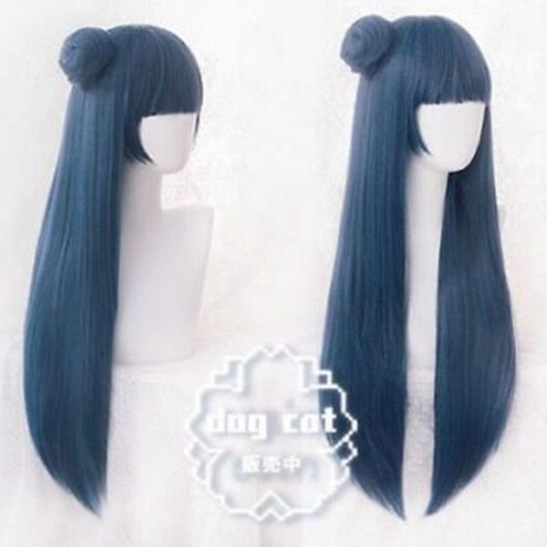 

fashion straight blue cosplay synthetic hair wigs, Black;brown