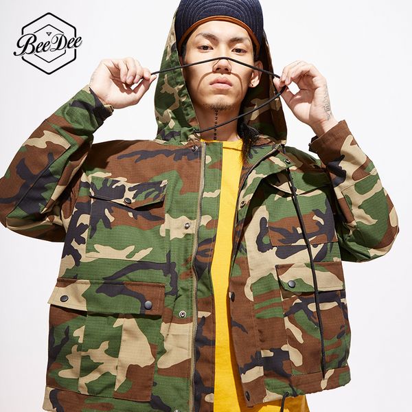 

beedee designer men bomber jackets mens cargo camouflage jackets casual coat hiphop loose korean streetwear windbreaker 2018, Black;brown