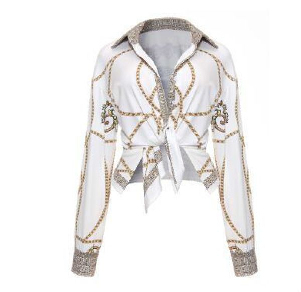 

Новая Осень Глубокий V Шеи Полный Длинный Рукав Блузка Женщина Рубашка Женщины Зо