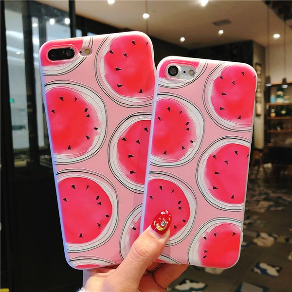 

2018 fast shipping for iphone phone cases ultra slim soft tpu lemon watermelon fruit phone case for iphone x tpu cases