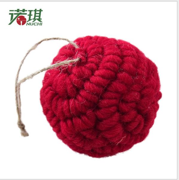 Acheter 2018 Navidad 6cm Laine à Tricoter Boule De Noël Ornements Pour Décorations Darbres De Noël Décoration De Noël De 2061 Du Luzhenbao525