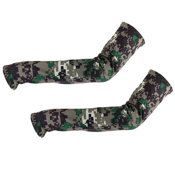 

camouflage cooling arm sleeves sun uv protection cover golf cycling bike over-sleeves arm warmers for sports, Blue;gray