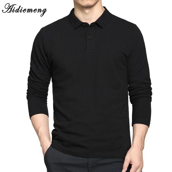 

polo shirts men 2018 spring breathable cotton polo shirts men long sleeve casual camiseta masculinas plus size polos sweatshirt, White;black