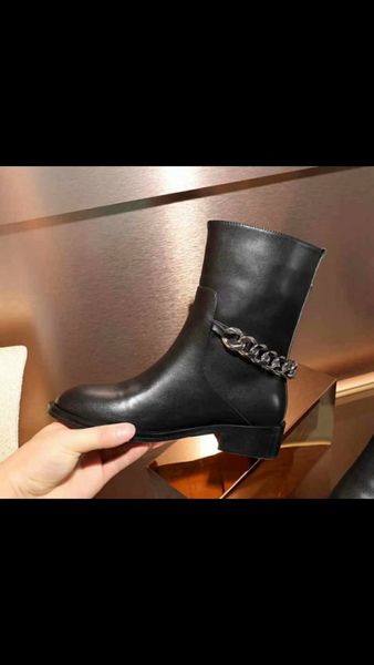 

fashion 2018 spring summer autumn black leather women boots sandals cut-outs middle square heel chains cross lace boots lady catwalk shoes
