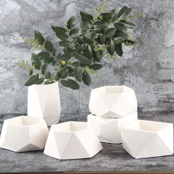 

nicole silicone concrete new geometric concrete cement 3d vase handmade molds for cement pots flower pots