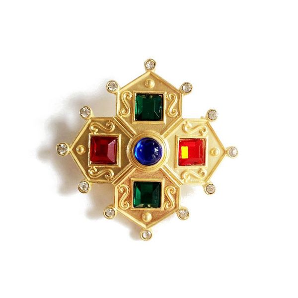 

new geometric alloy crystal mixed color brooch, wholesale delicate pretty gift fashion brooch jewelry, Gray