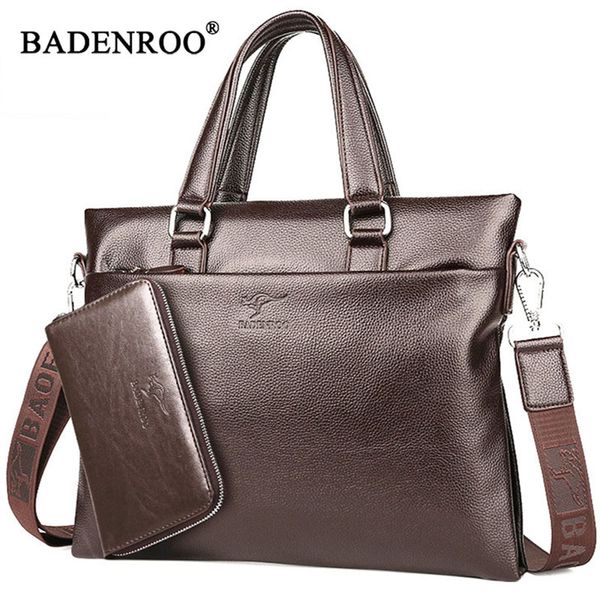 

2018 fashion men handbag shoulder official business bag lapbriefcase business men's messenger casual travel bag
