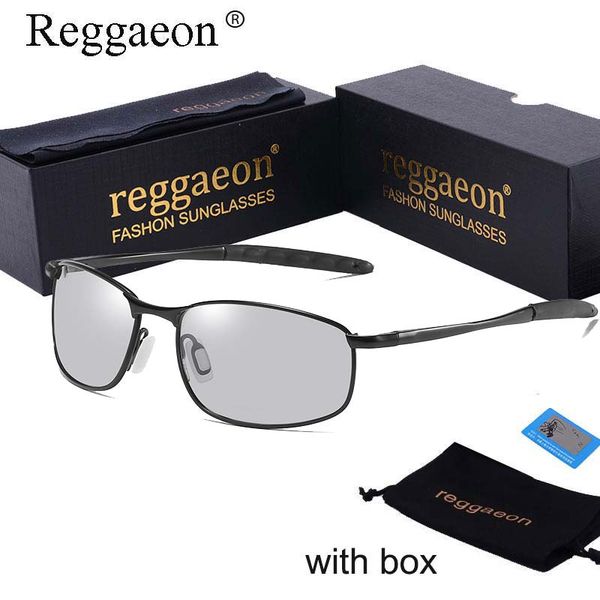 

luxury reggaeon polarized chameleon sunglasses pchromic men 2018 women classic day and night anti glare driving sun glasses, White;black