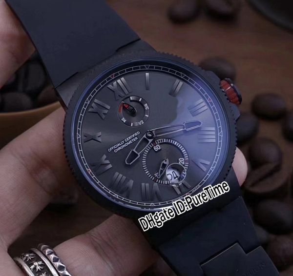 

новый морской torpilleur 1183-310 power reserve all black pvd черный циферблат автоматическая мужские часы rubber спортивные часы дешевые pu, Slivery;brown