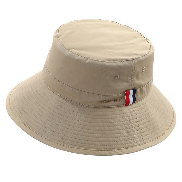 

outdoor accs cotton bucket boonie folding hat cap chin strap men packable breathable upf uv 50+ fishing hiking 68047, Black;white