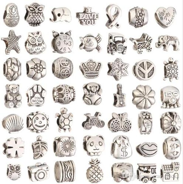 

Beads For Jewelry Making Big Hole Loose Spacer Beads Charms DIY Craft Wholesale Cheap Jewelry Making Supplies For Bracelet Charms
