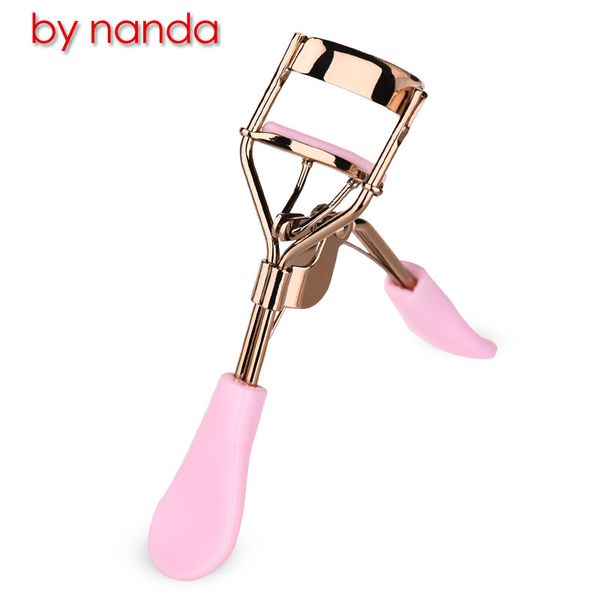 

by nanda 1 pcs rose gold eyelash curler pink handle delicate women eyelashes curler curling fake eyelashes clips cosmetics tools