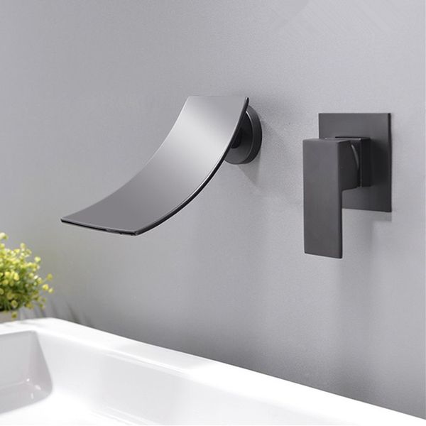 2019 Rolya Wall Mounted Chrome Brass Waterfall Bathroom Basin - Waterfall Bath Spout Wall Mounted Australia 2019 Rolya Wall Mounted Chrome Brass Waterfall Bathroom Basin - Waterfall Bath Spout Wall Mounted Australia