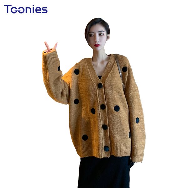 

v-neck cardigan embroidered sweater wave point coat, White;black