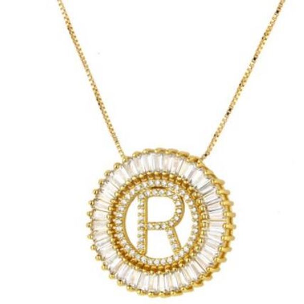 

designer jewelry necklace for women men zircon 26 letters pendant circle gold color ot fashion of shipping, Silver