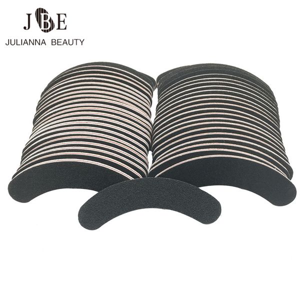 

80pcs mini nail files black curved sanding salon buffer sandpaper files nagelvijl nail polish tool 100/180 manicure accessories