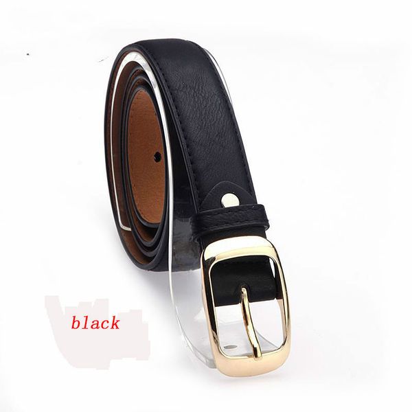 

new 2016 fashion women belt ladies faux leather metal buckle straps girls fashion accessories all-match waistband, Black;brown