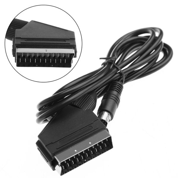 1,8 м 6 футов SCART кабель для Sega Saturn Console Full RGB Scart AV TV SHOD LEAD DHL FEDEX EMS Бесплатный корабль