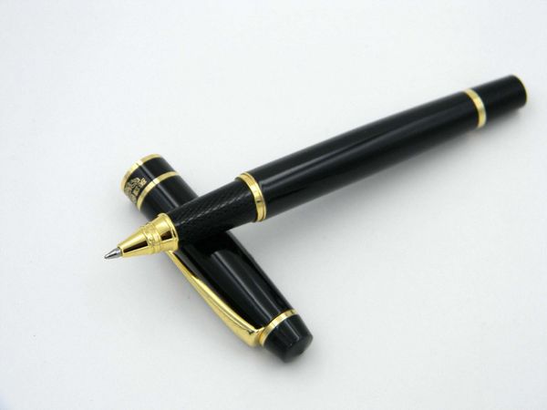 

hero arrow black and golden clip metal rollerball pen, Blue;orange