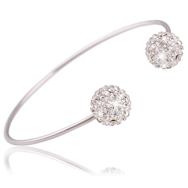 

whole salewholesale fashion stainless steel jewelry cz crystal bangles for women ing, Black