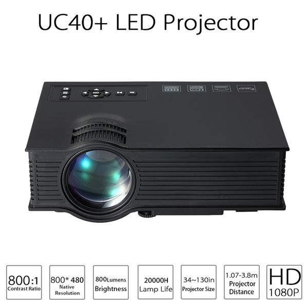 

оптовая торговля-профессия unic uc40 uc40 + проектор мини портативный 3d hdmi домашний кинотеатр проектор мультимедиа проектор full hd 1080p